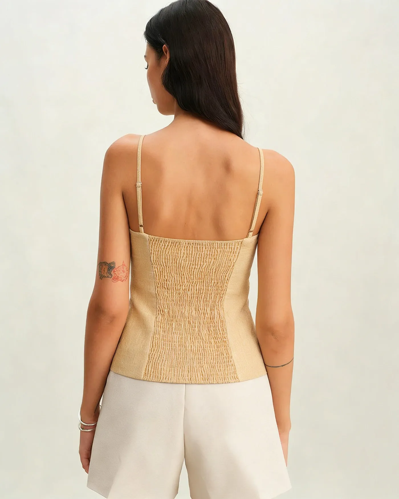 Yellow Solid Button Tank Top sold by rihoas product image thumbnail 4