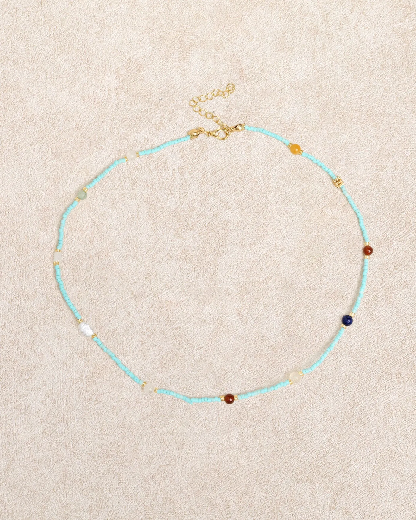 Blue Beads Necklace sold by rihoas