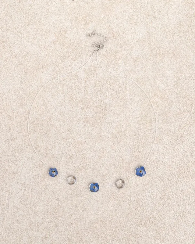 Blue Transparent Dewdrop Necklace made by rihoas