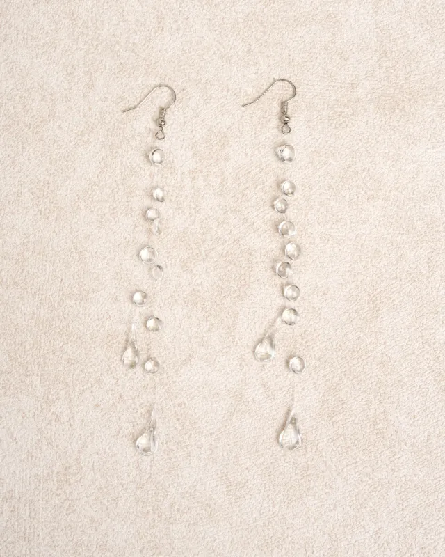 White Silver Earrings made by rihoas