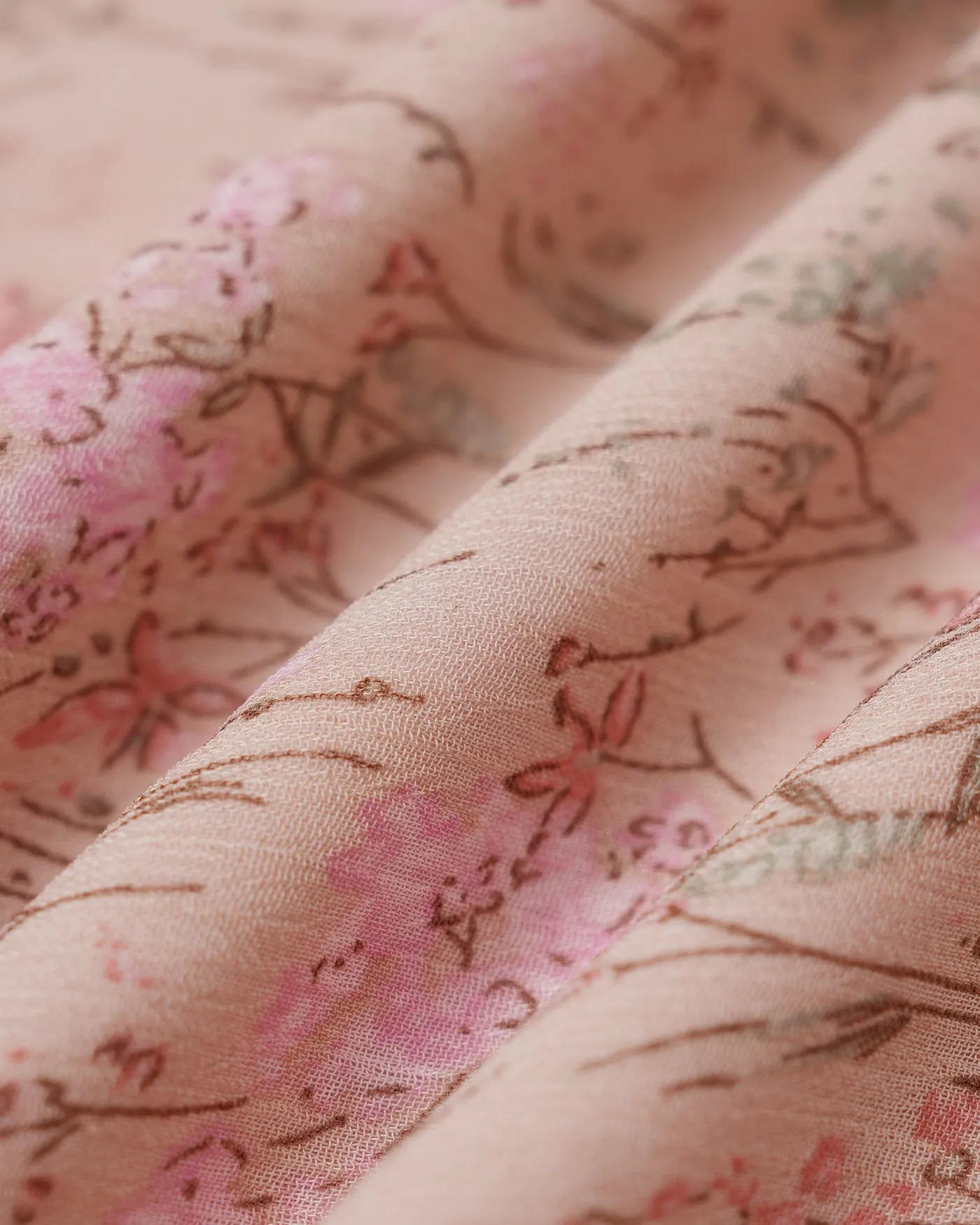 Pink Elastic Waist Floral Skirt sold by rihoas product image thumbnail 3