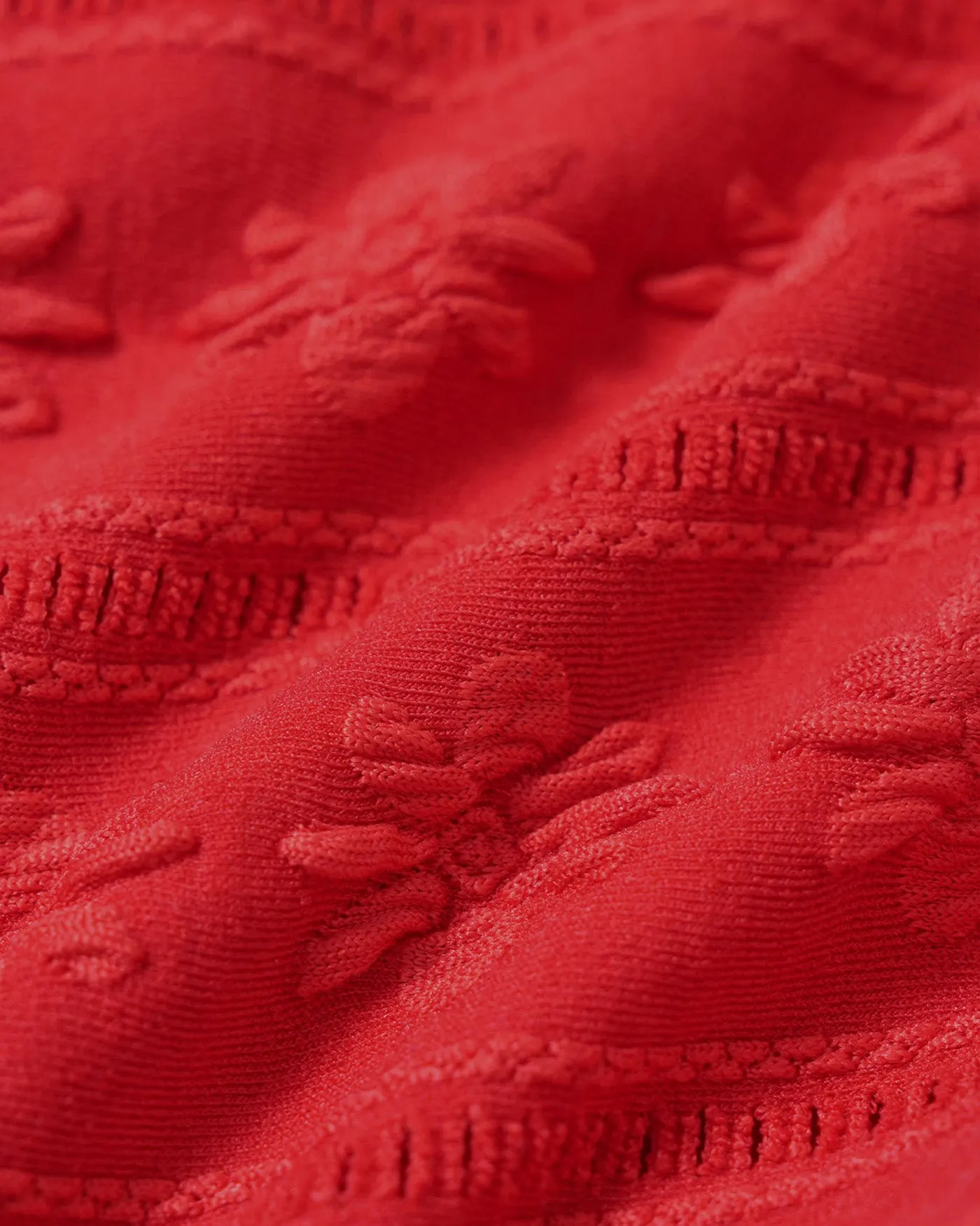 Red U Neck Textured Bikini Set sold by rihoas product image thumbnail 4