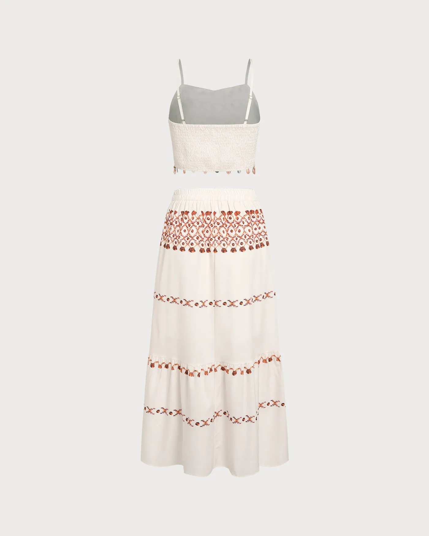 Apricot Elastic Waist Two-Piece Skirt Set sold by rihoas product image thumbnail 2