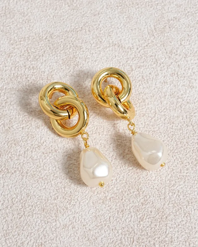 Gold Copper Earrings made by rihoas