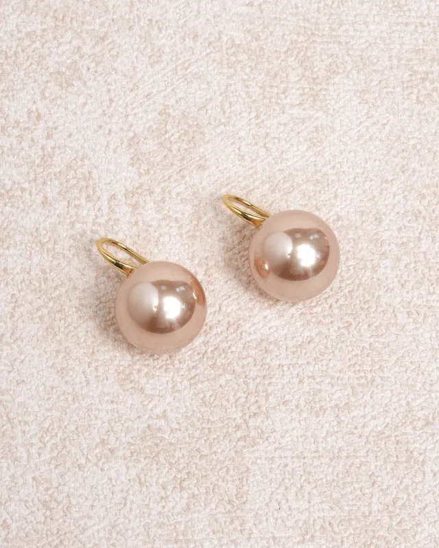 Yellow Faux Pearl Earrings made by rihoas