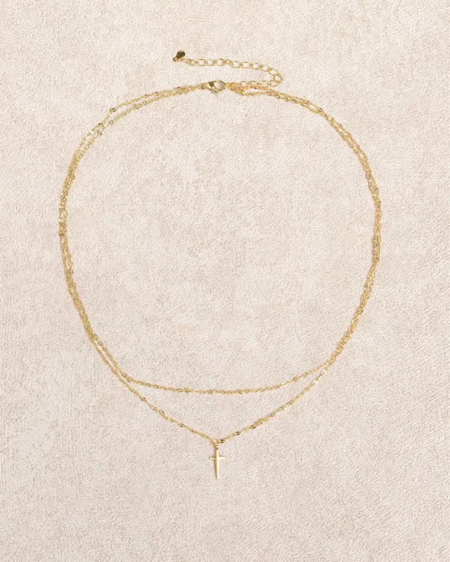 Gold Double-Layer Necklace made by rihoas