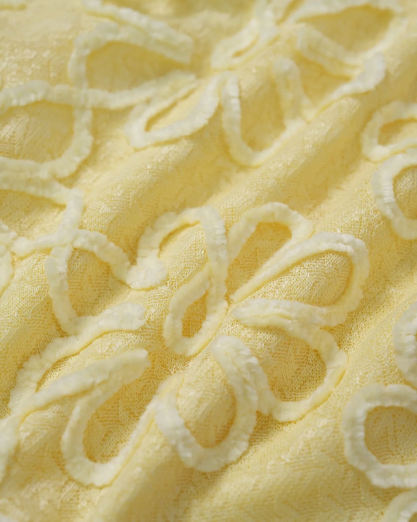 Yellow Halter Floral Textured Bikini Set sold by rihoas product image thumbnail 4