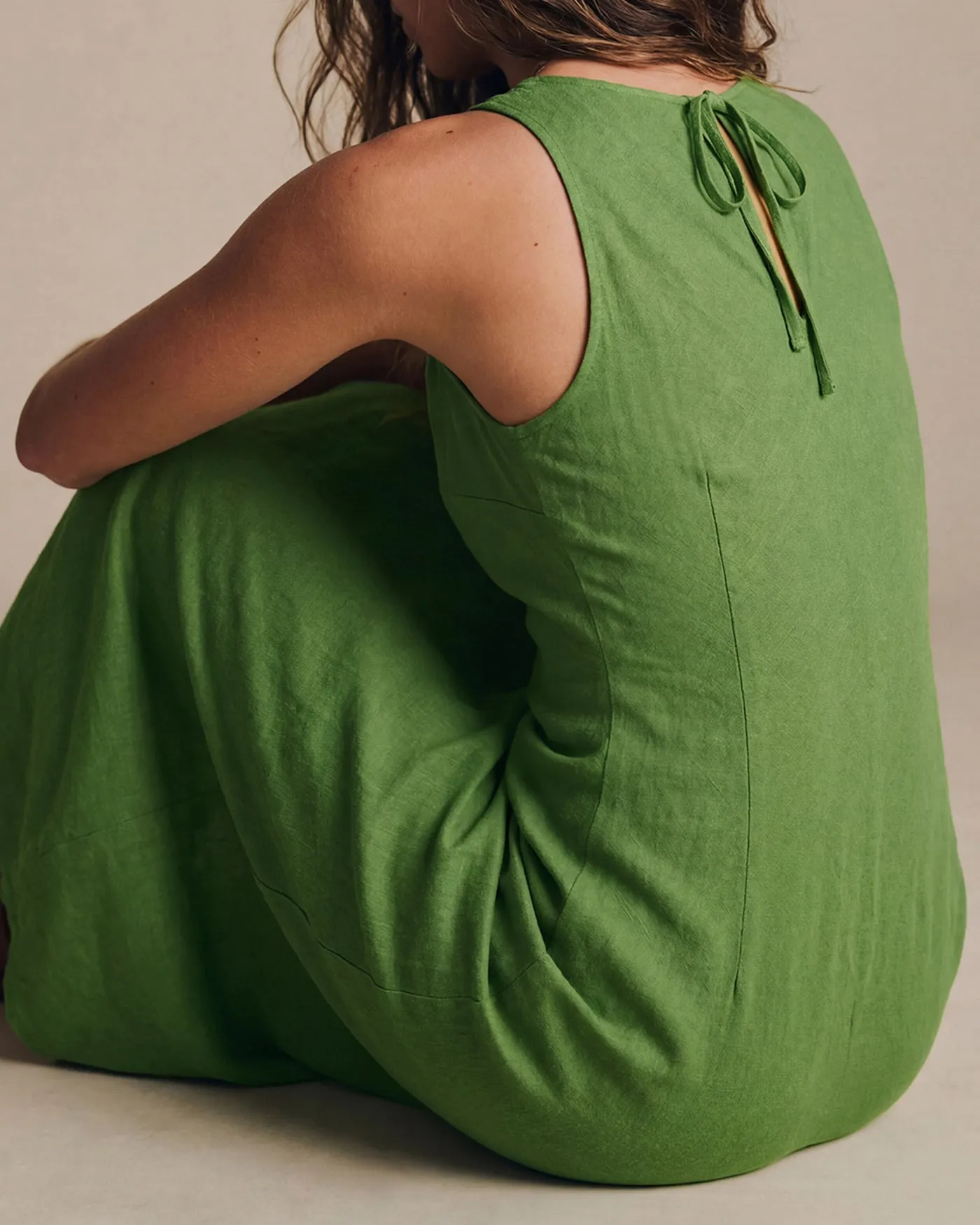 Green Round Neck Tunic Maxi Dress sold by rihoas product image thumbnail 5