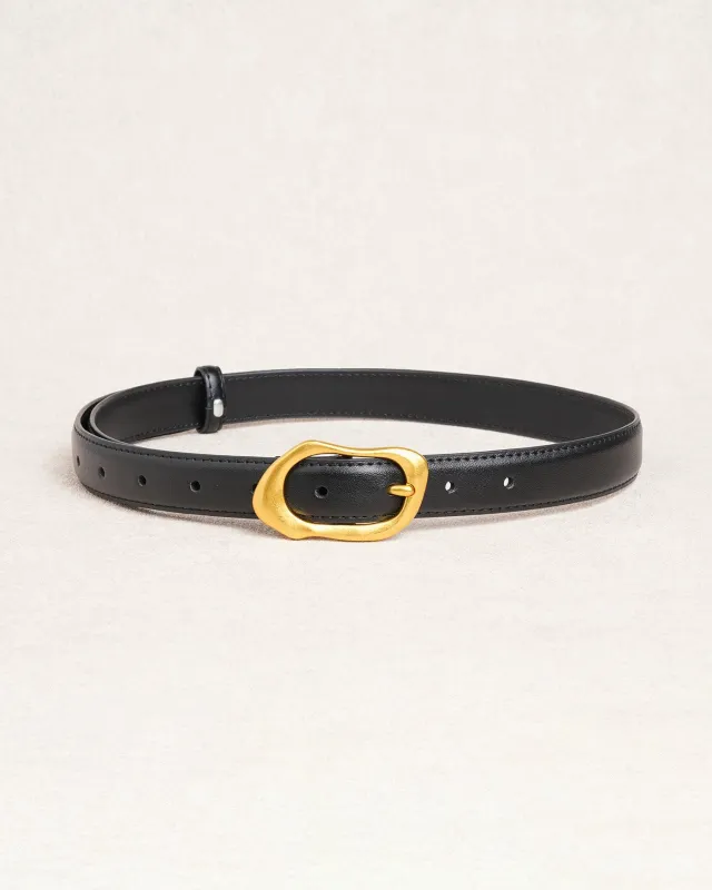 Black Genuine leather Belts made by rihoas