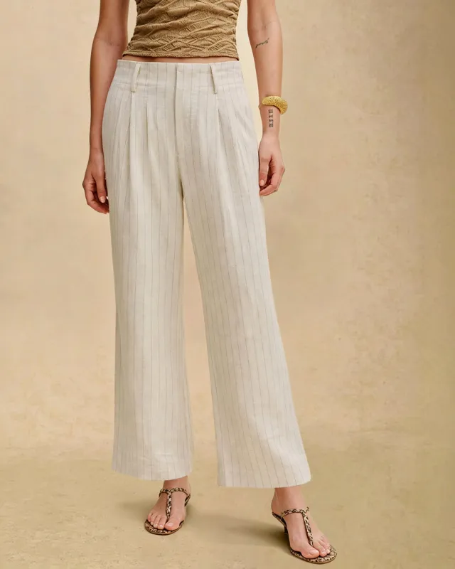 Apricot Elastic Waist Pockets Straight Pants made by rihoas