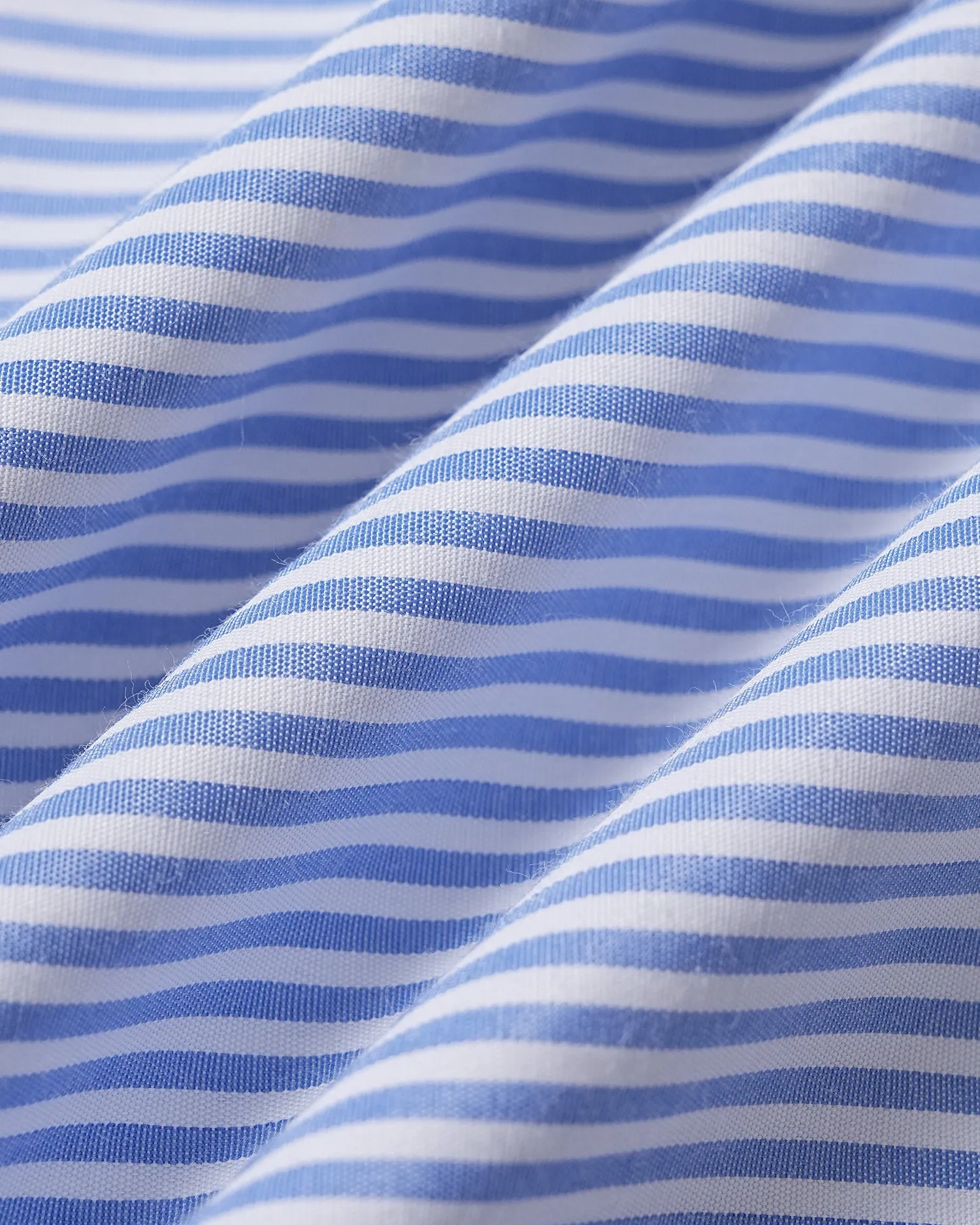 Blue V Neck Drop Shoulder Striped Tee sold by rihoas product image thumbnail 4