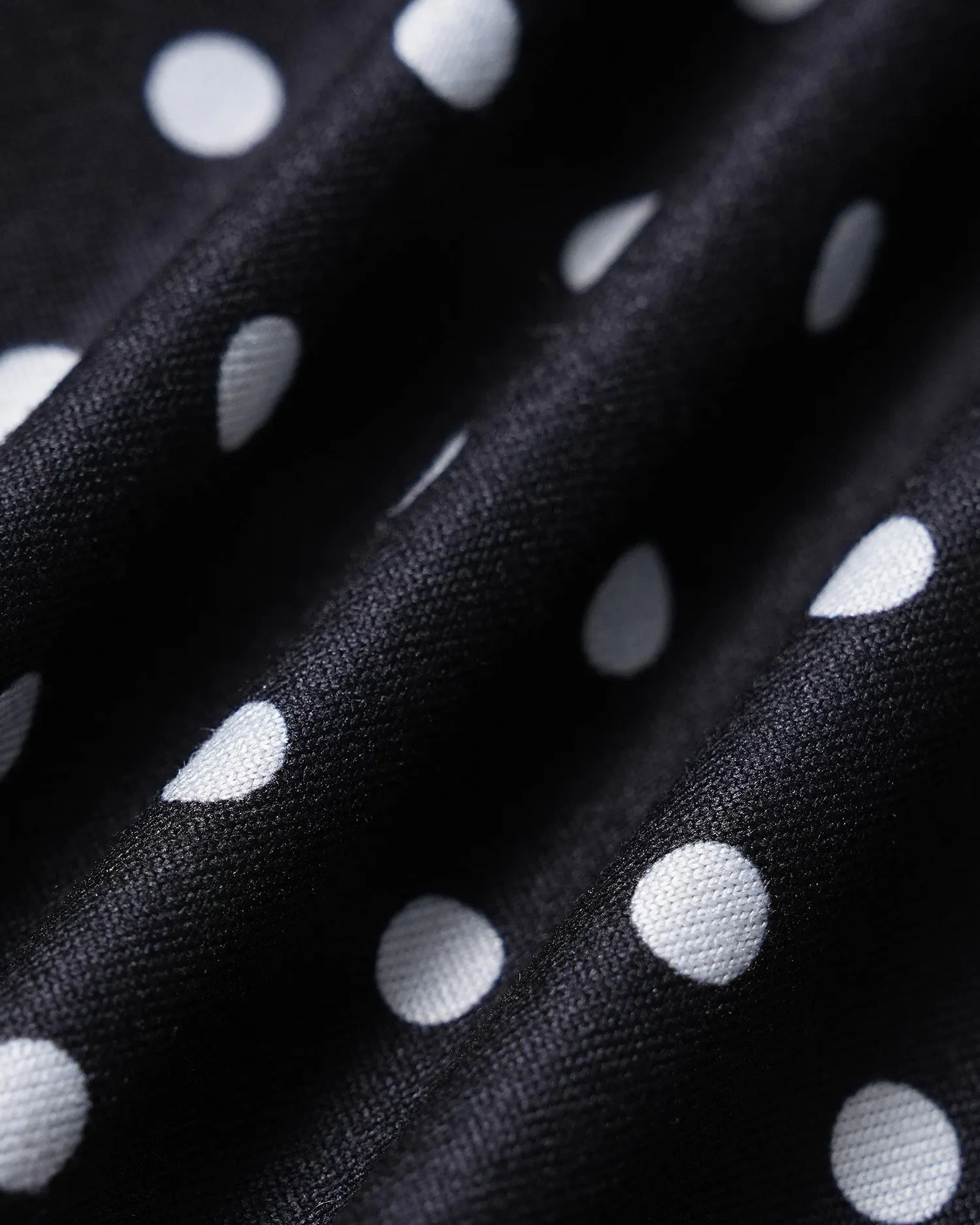 Black V Neck Polka Dot Knit Tee sold by rihoas product image thumbnail 4