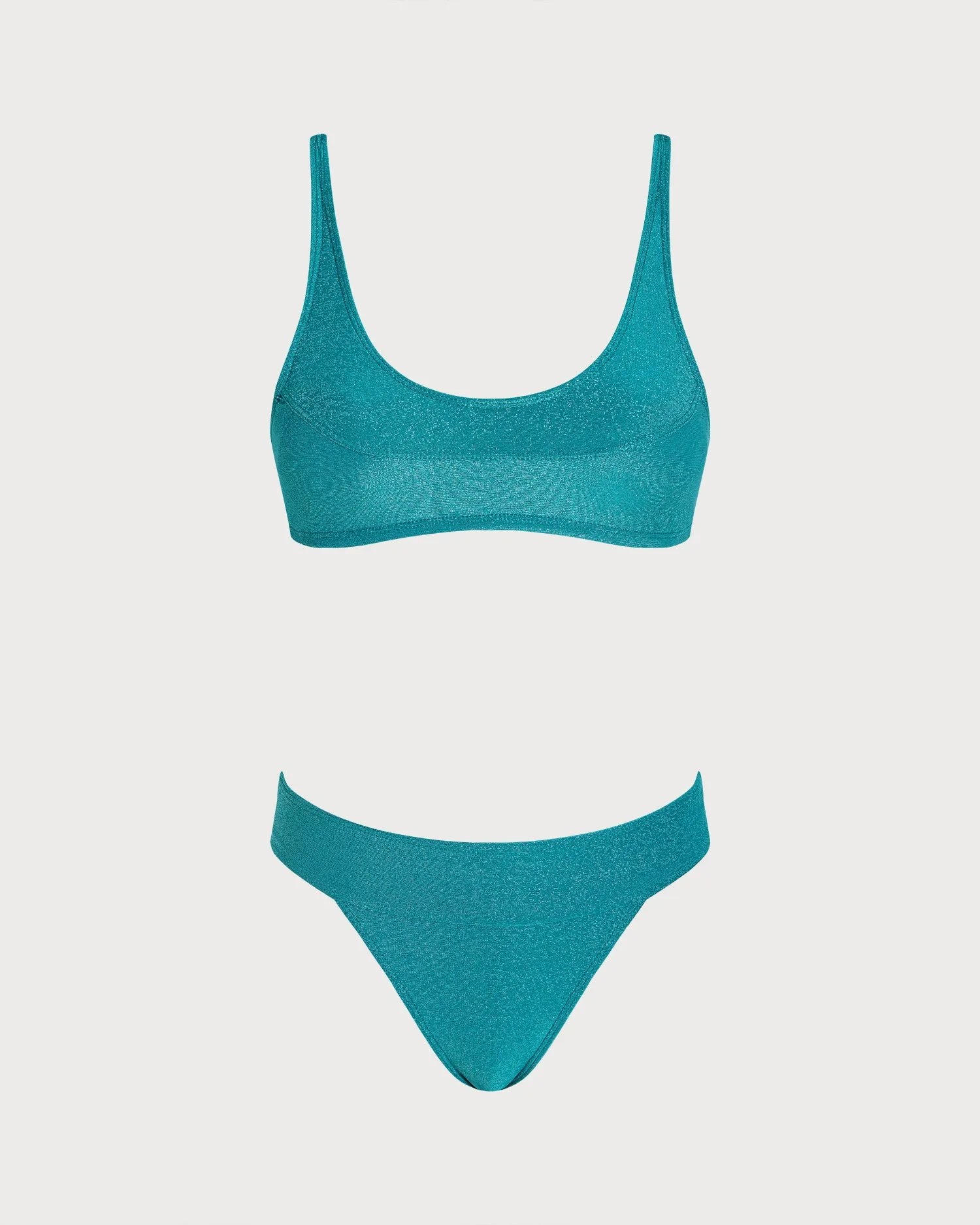 Green Lurex Triangle Bikini Set sold by rihoas product image thumbnail 4