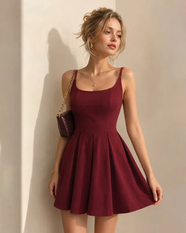 Red Ruched Zipper Slip Mini Dress made by rihoas