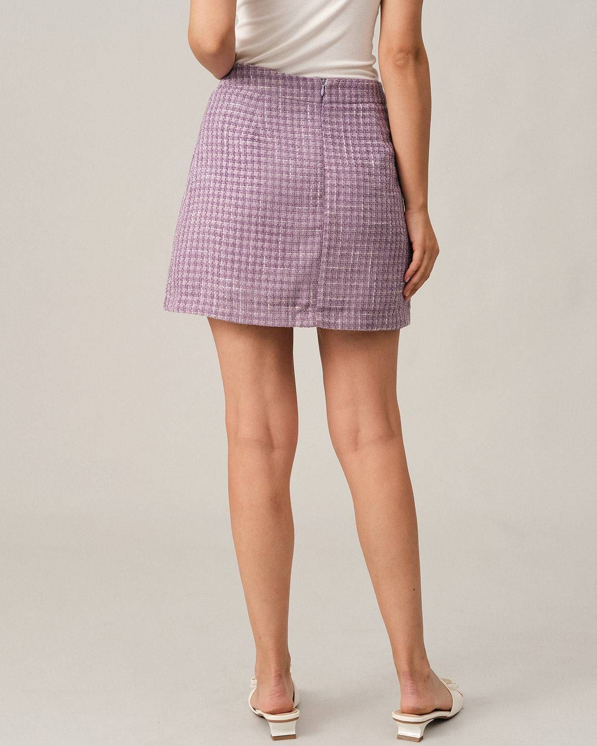 The Plaid Tweed Mini Skirt sold by rihoas product image thumbnail 4