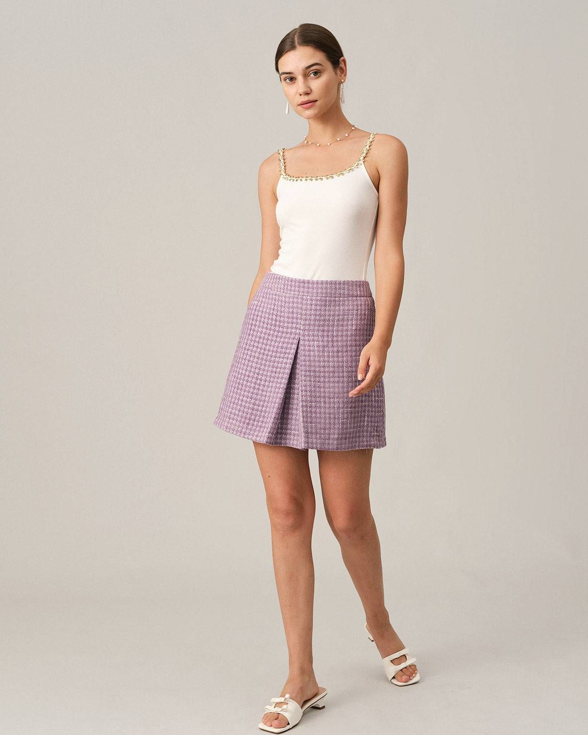 The Plaid Tweed Mini Skirt sold by rihoas product image thumbnail 5
