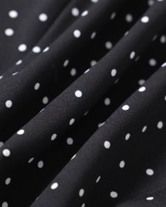 The Black Polka Dot Ruffle Hem Mini Skirt sold by rihoas
