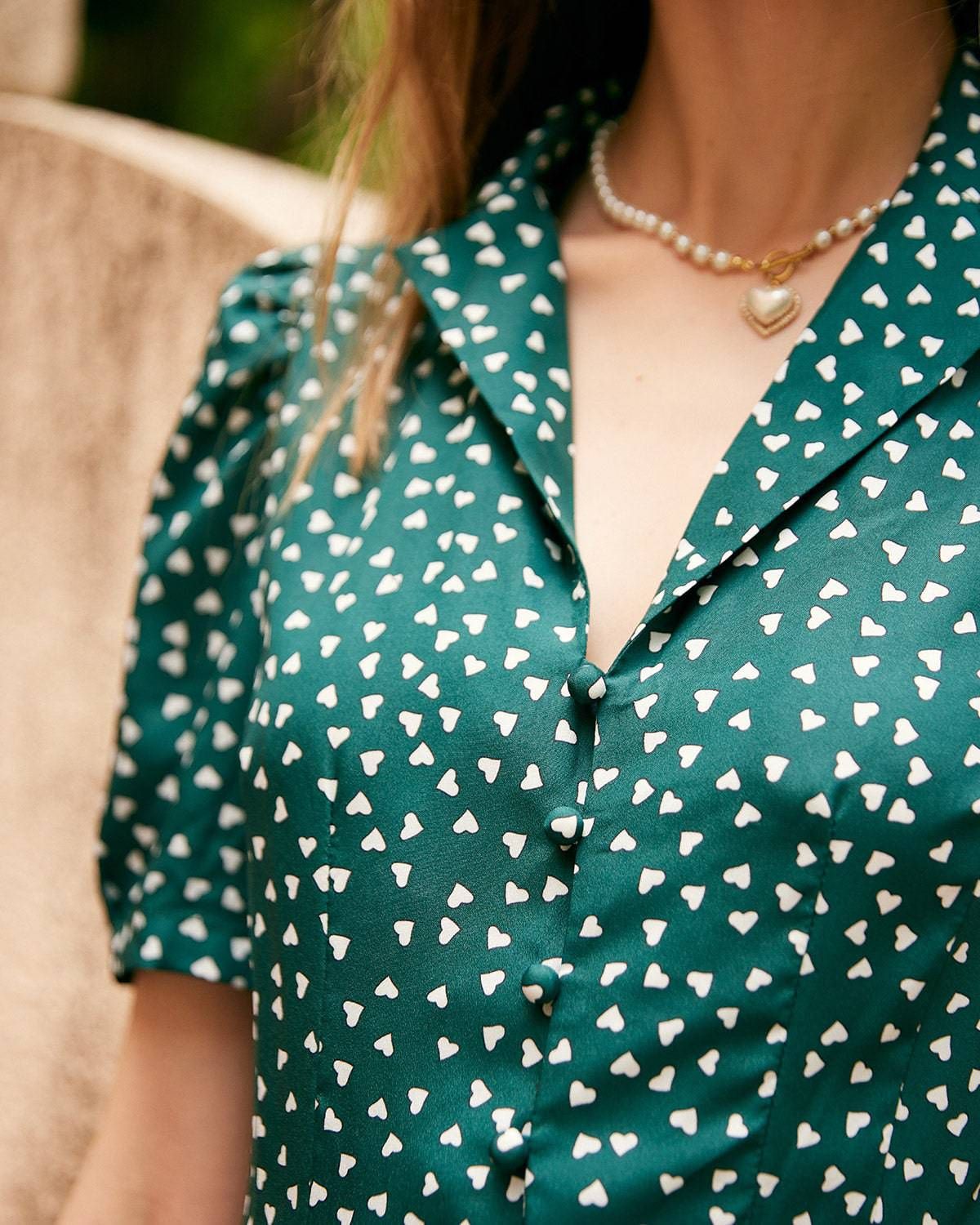 The Lapel Neck Single-breasted Midi Dress sold by rihoas product image thumbnail 2