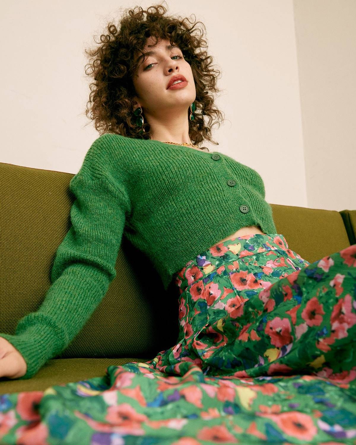 The Fluffy Solid Crop Cardigan sold by rihoas product image thumbnail 5