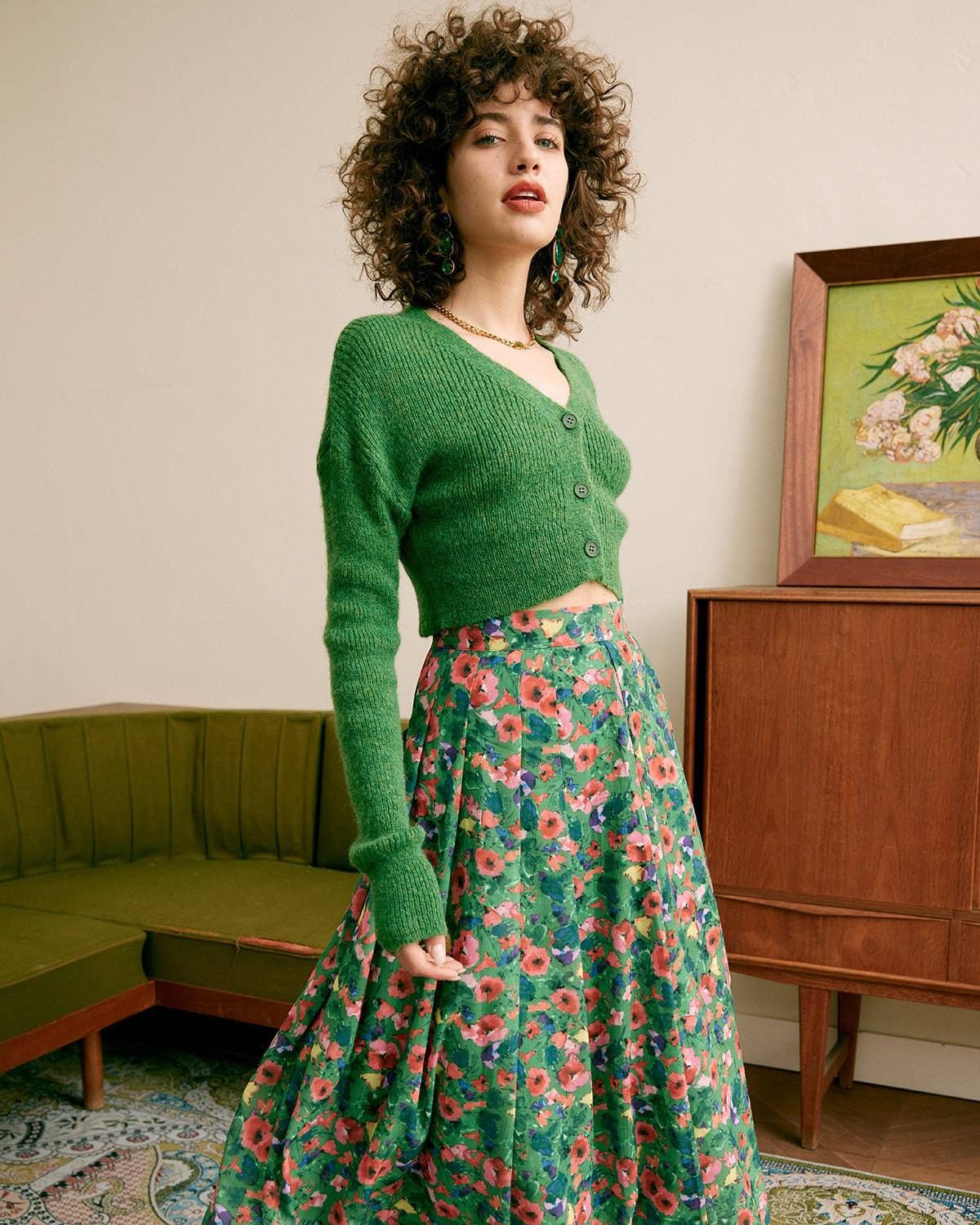 The Fluffy Solid Crop Cardigan sold by rihoas product image thumbnail 3