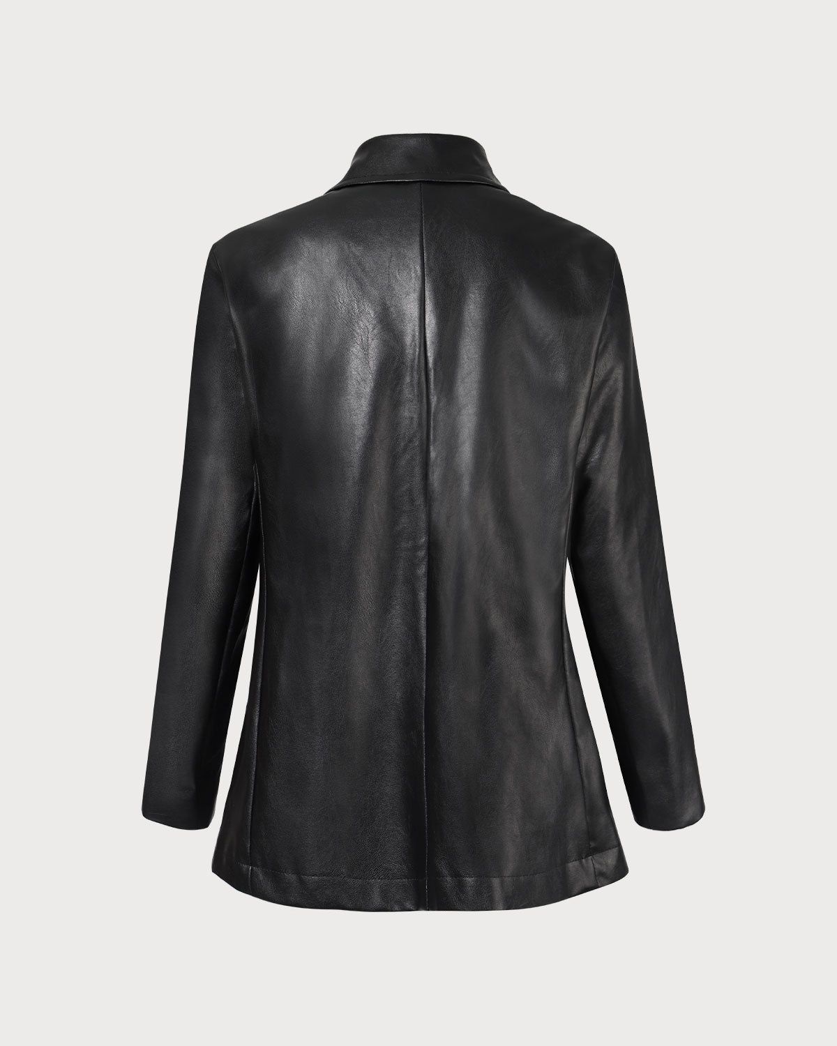 The Black Lapel Pocket Single Breasted Coat sold by rihoas product image thumbnail 3
