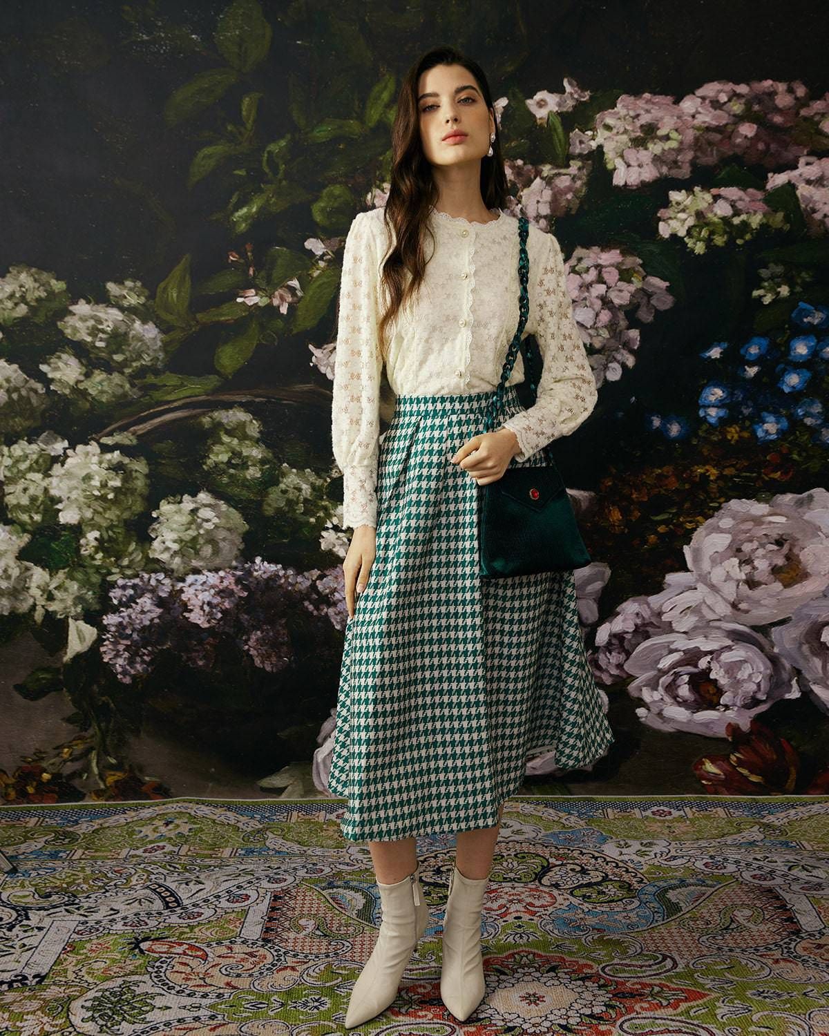 The Romance Lace Detailed Floral Shirt sold by rihoas product image thumbnail 5