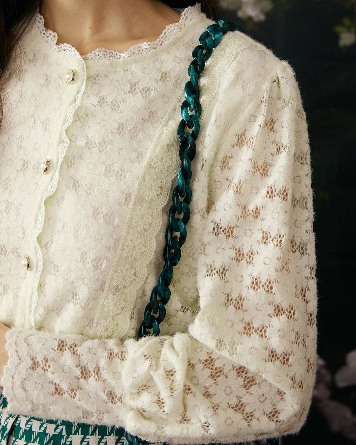 The Romance Lace Detailed Floral Shirt sold by rihoas product image thumbnail 2