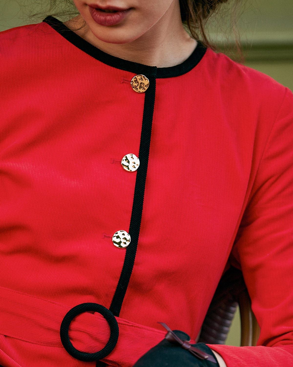 The Button Up Belted Long Sleeve Mini Dress sold by rihoas product image thumbnail 2