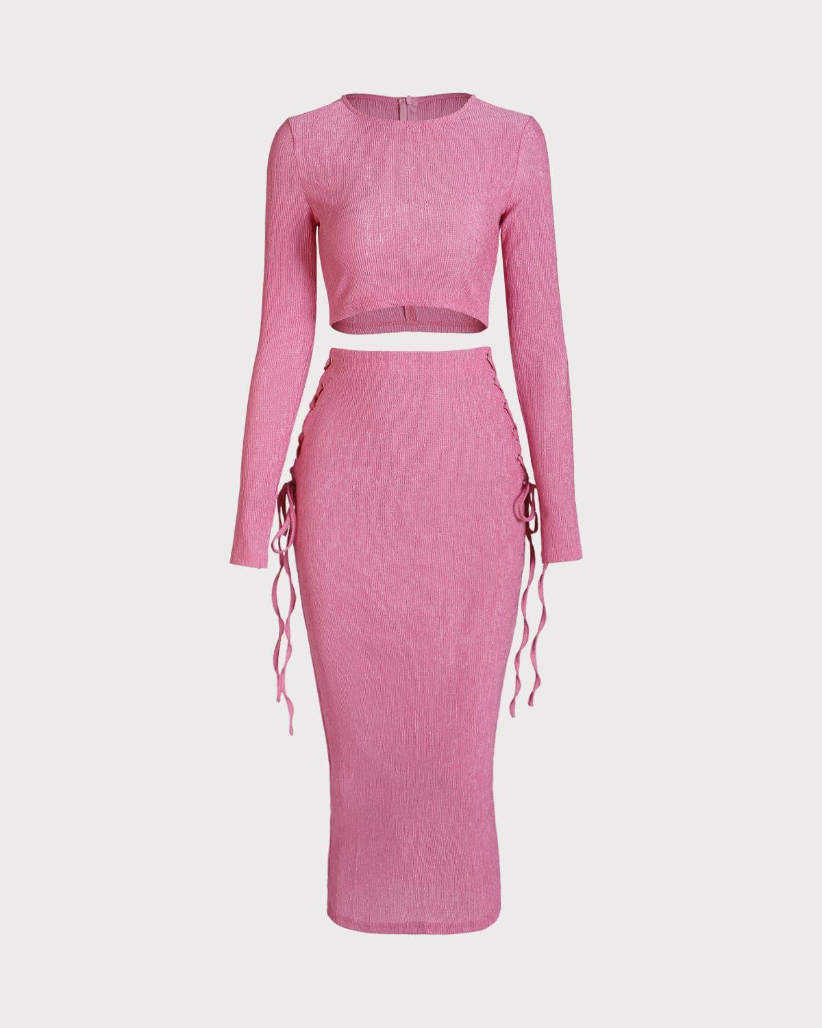 The Solid High Waisted Tie Skirt sold by rihoas product image thumbnail 7