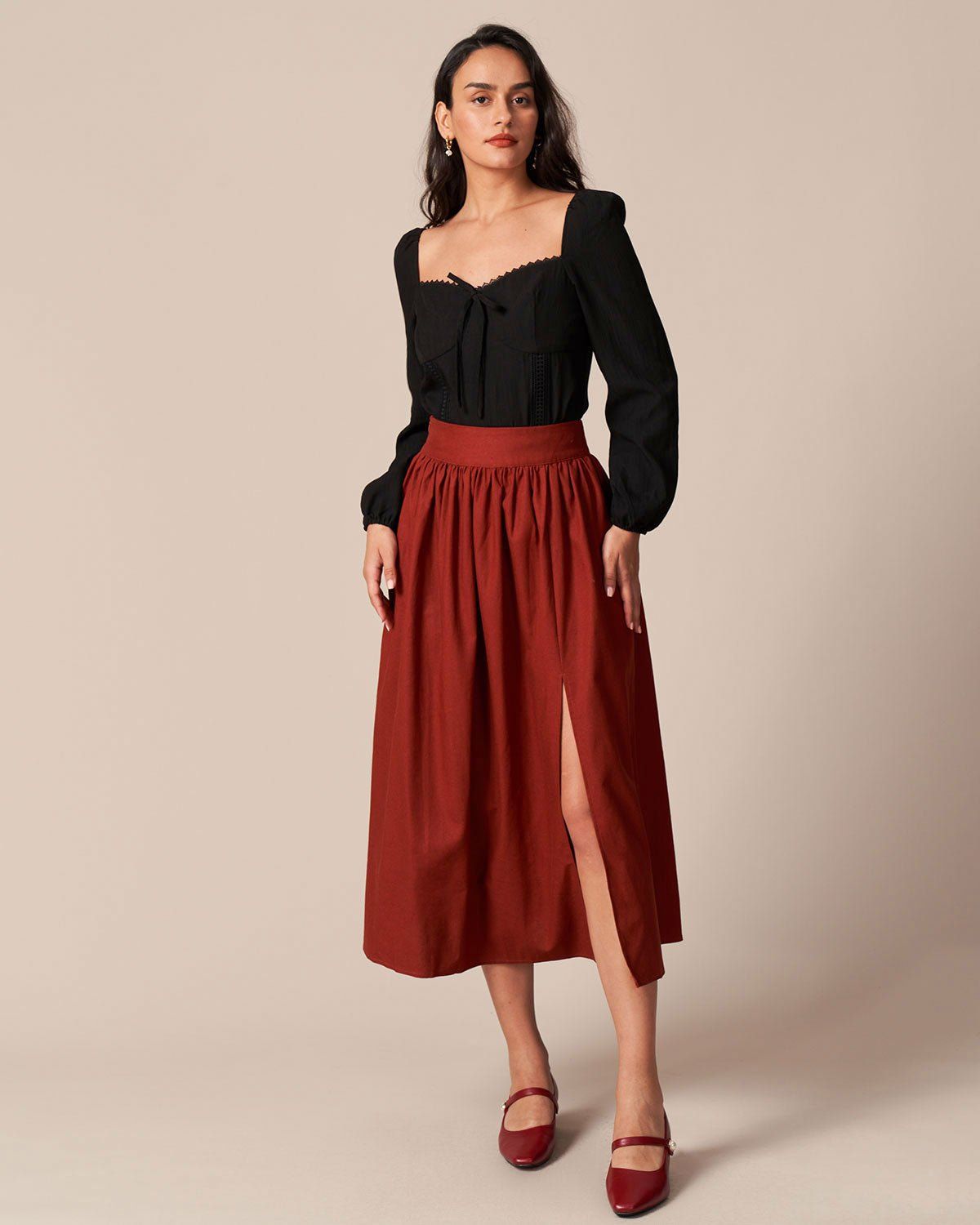 The Black Sweetheart Neck Lace Trim Blouse sold by rihoas product image thumbnail 4