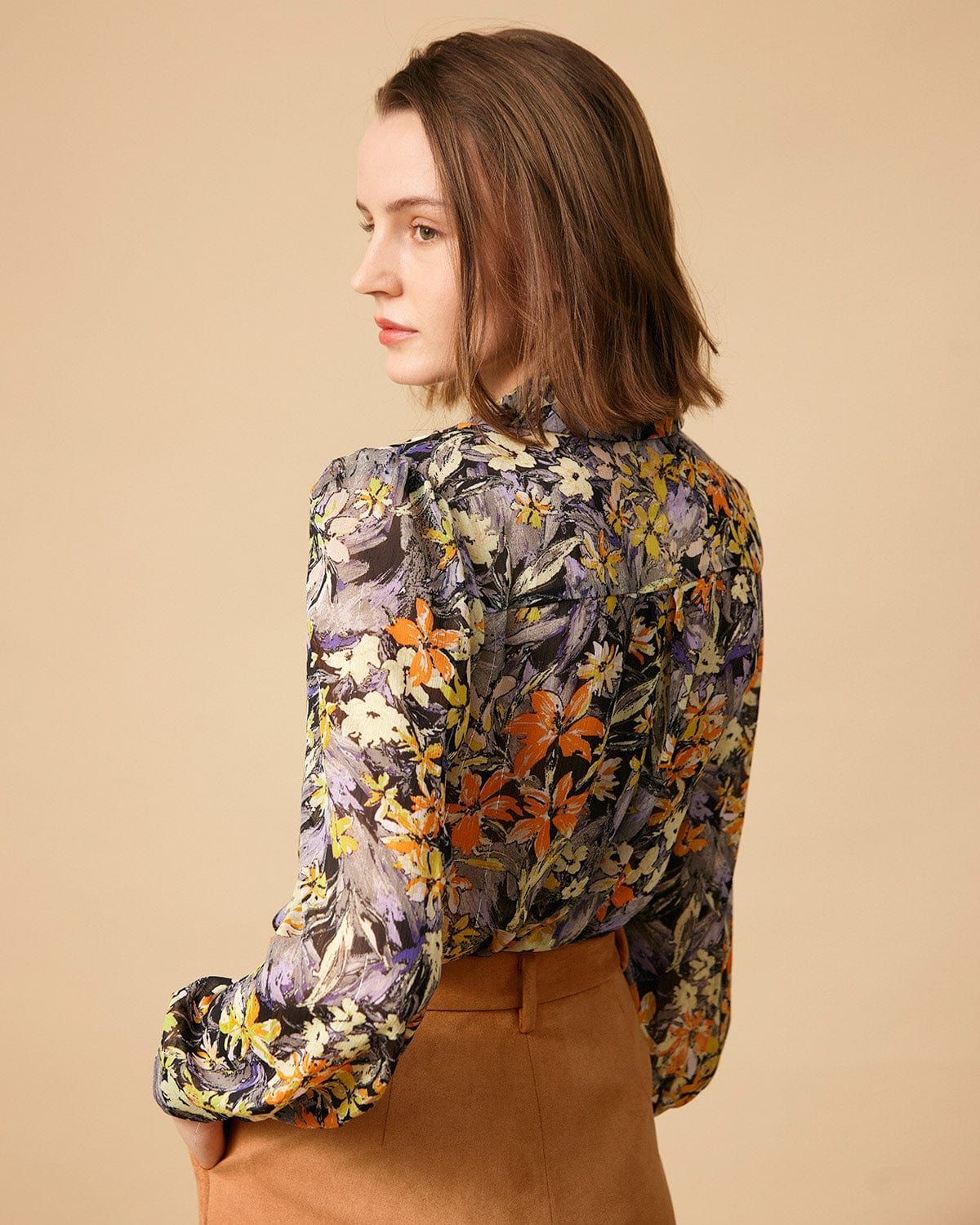 The Collared Floral Vintage Blouse sold by rihoas product image thumbnail 4