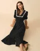 The Polka Dot Lace Trim Midi Dress sold by rihoas