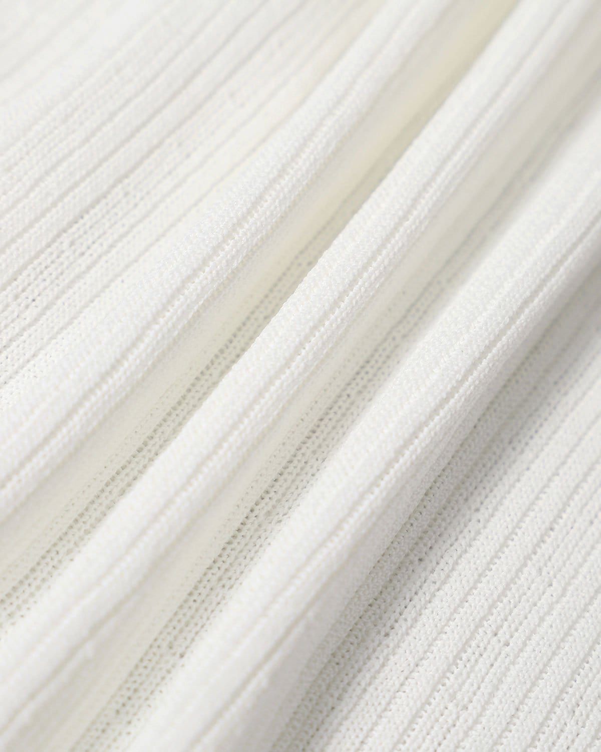 The White V Neck Frill Trim Button Knit Top sold by rihoas product image thumbnail 8