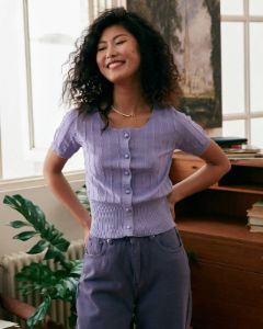 The Short-Sleeve Fitted Crop Tee sold by rihoas