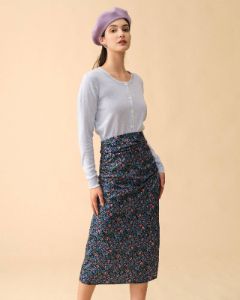 The Plain Round Neck Single-breasted Cardigan sold by rihoas