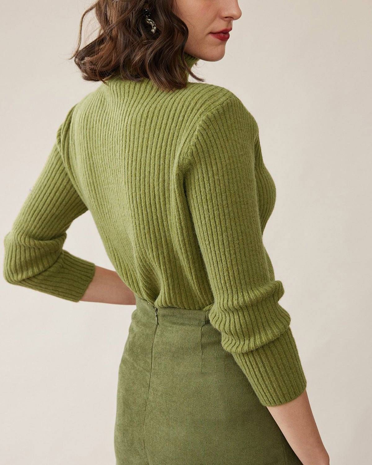The Relaxed Turtleneck Ribbed Sweater sold by rihoas product image thumbnail 5