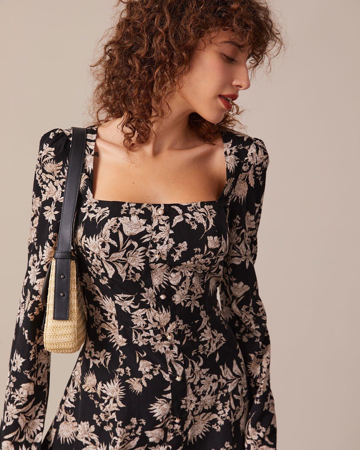 The Black Square Neck Cutout Mini Dress sold by rihoas product image thumbnail 3