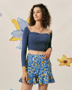 The Ruffle Trim Wide-leg Shorts sold by rihoas