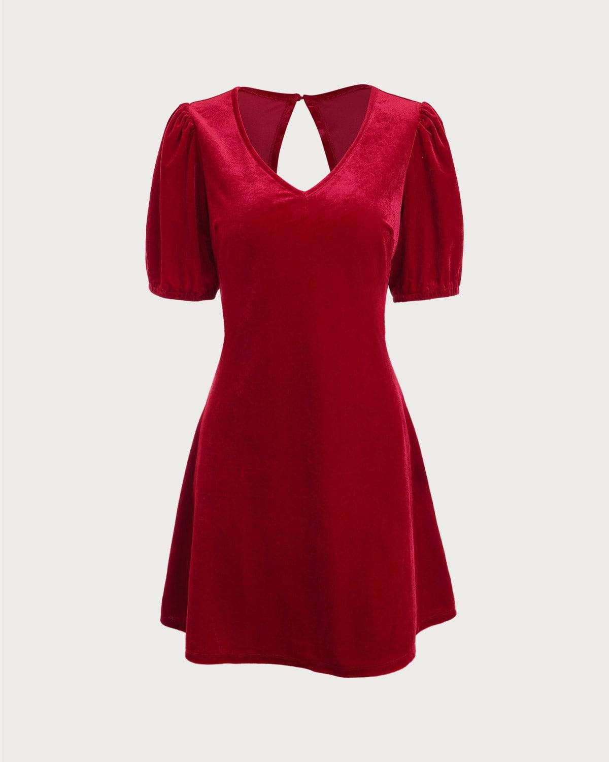 The Velvet Backless Puff Sleeve Mini Dress sold by rihoas product image thumbnail 6