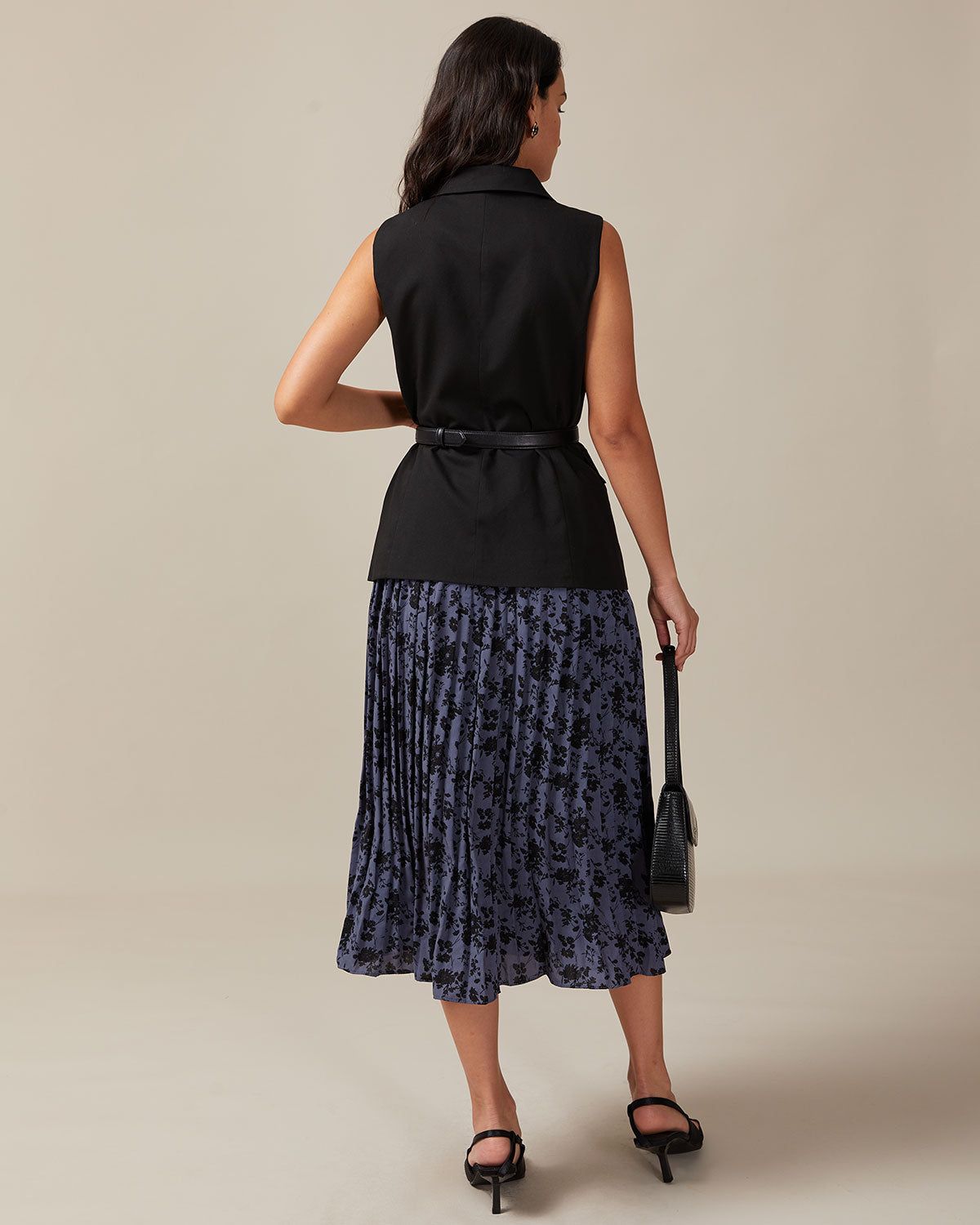 The Black Lapel Button Up Sleeveless Vest sold by rihoas product image thumbnail 6