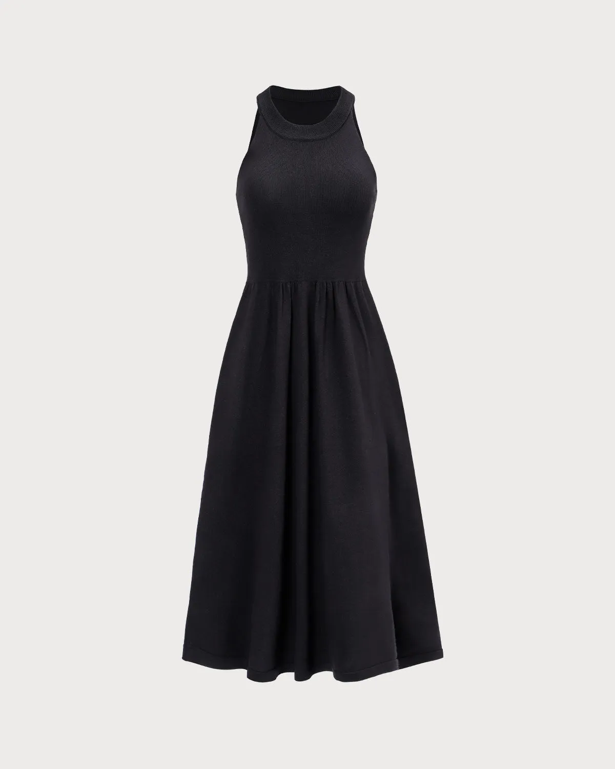 Women's Black Sleeveless Knitted Sweater Dress sold by rihoas product image thumbnail 5