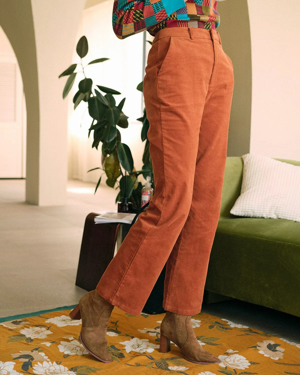 The Solid Corduroy Straight Leg Pants sold by rihoas product image thumbnail 2