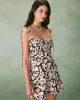 The Black Ruched Daisy Slip Mini Dress sold by rihoas