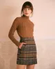 The Brown Mock Neck Textured Knit Top sold by rihoas