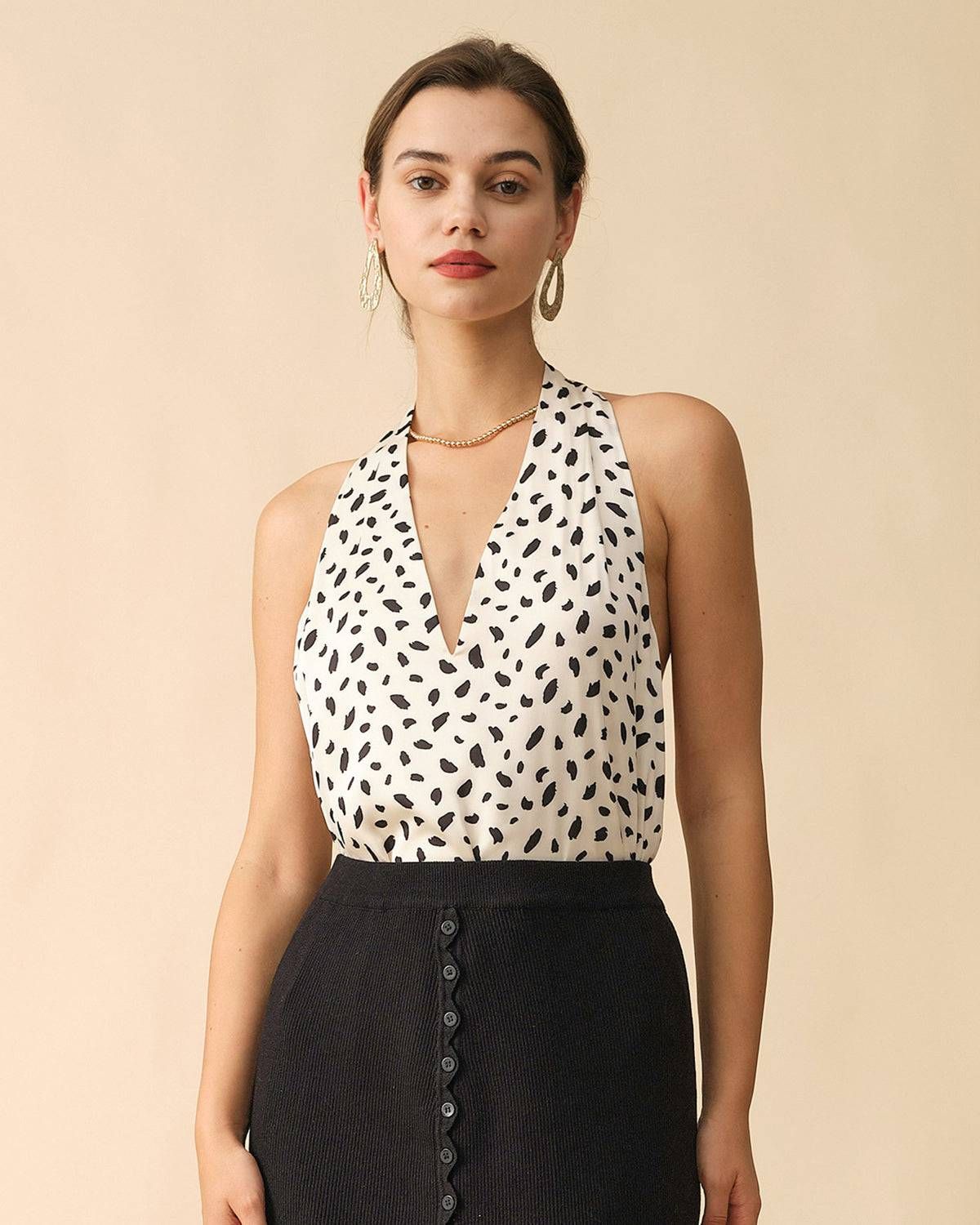 The Leopard Print Halter Top sold by rihoas