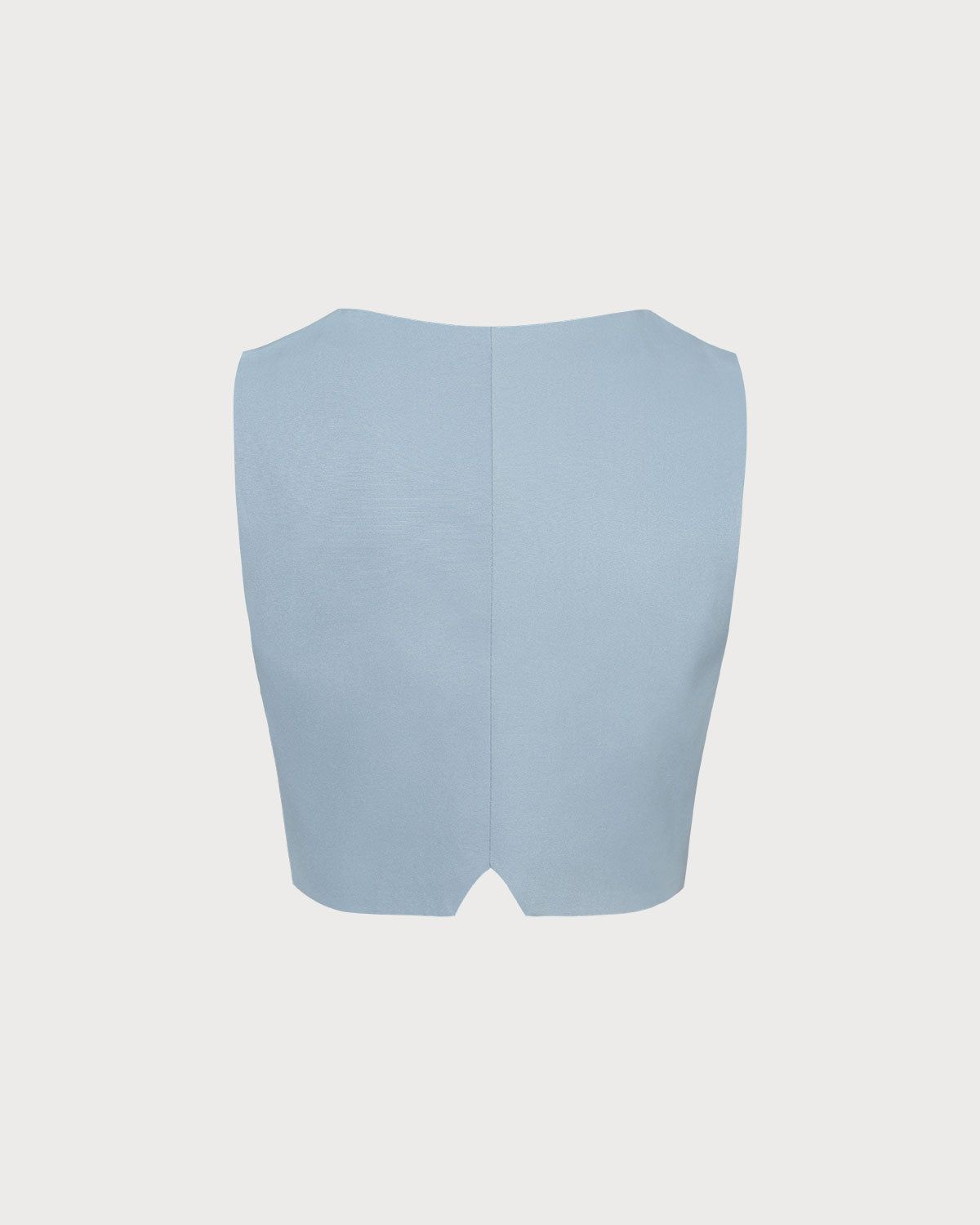The Blue V Neck Ribbed Button Pointelle Knit Vest sold by rihoas product image thumbnail 8