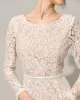The White Lace Long Sleeve Backless Maxi Dress sold by rihoas