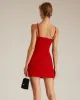 The Red V Neck Cutout Sleeveless Mini Dress sold by rihoas