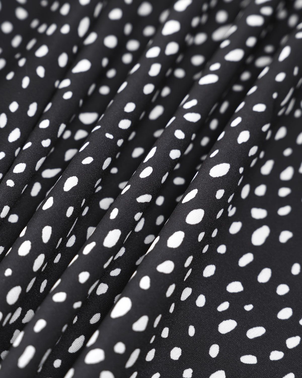 The Square Neck Side Slit Polka Dot Midi Dress sold by rihoas product image thumbnail 5