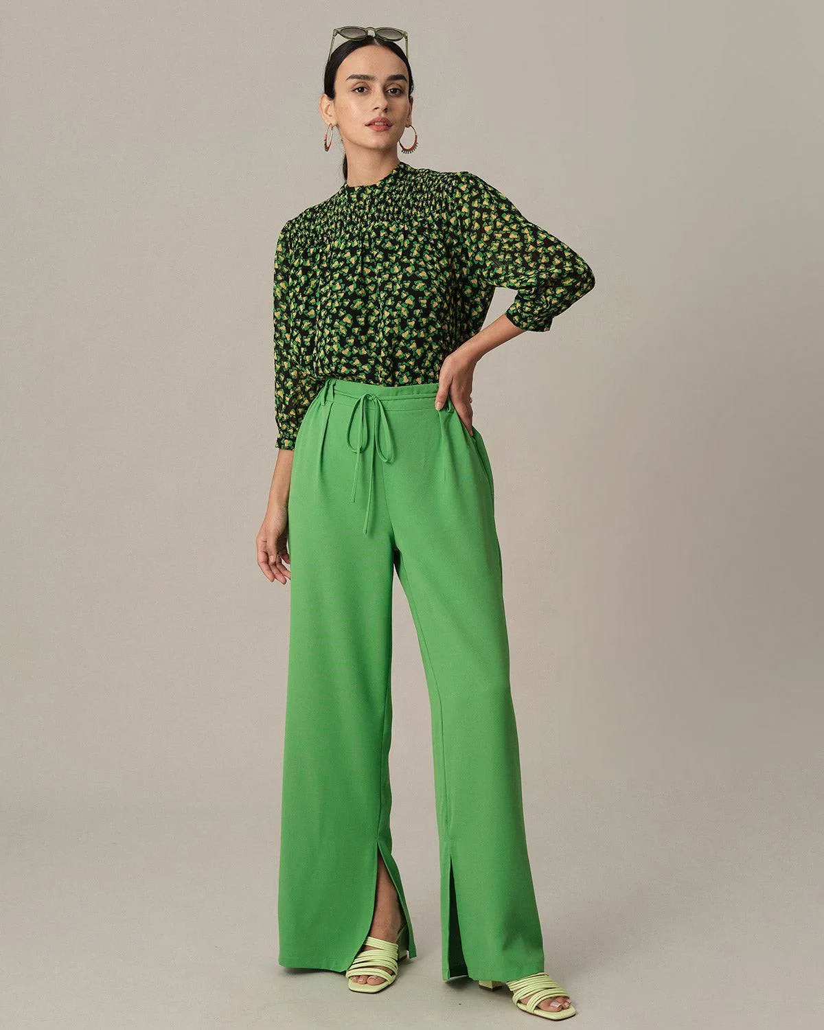 The Floral Puff Sleeve Ruched Blouse sold by rihoas product image thumbnail 4